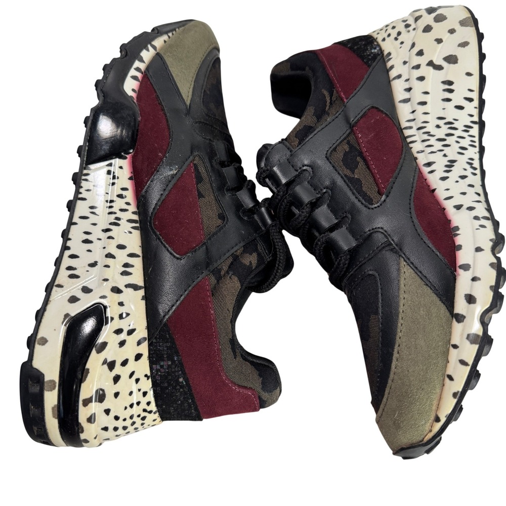 Steve Madden Barra Sneakers Womens 7M Camo Animal Print Mixed‎ Media BARA01S1 - Picture 7 of 9